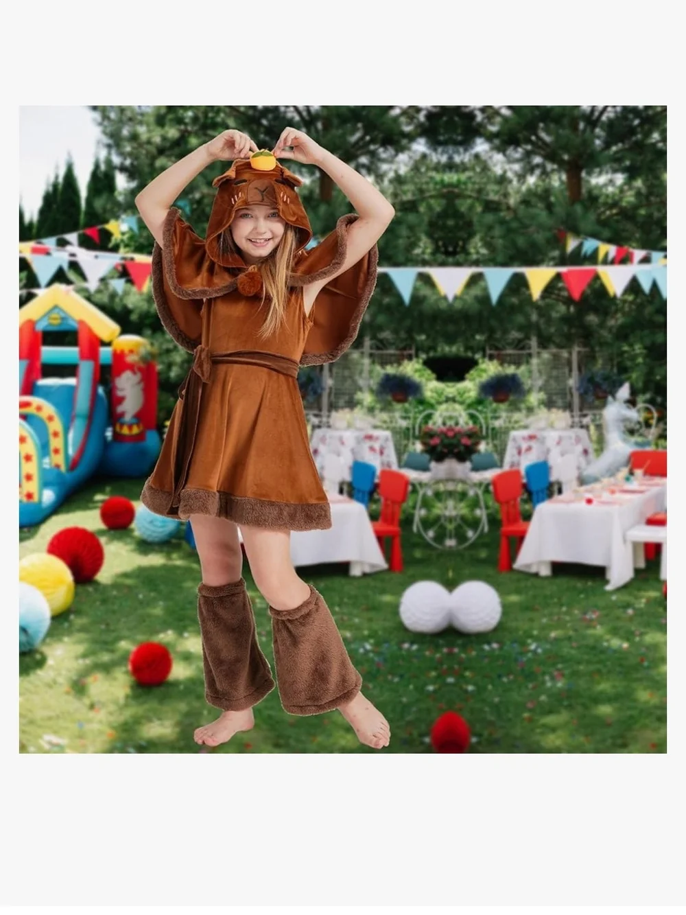 Capybara Girls Costume Size 8-10 Years